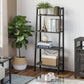 Ladder Shelf Charcoal Gray and Black FredCo