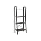 Ladder Shelf Charcoal Gray and Black FredCo
