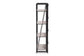 Lakota Modern Industrial Light Grey Finished Wood and Black Metal 4-Tier Display Shelf FredCo
