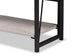 Lakota Modern Industrial Light Grey Finished Wood and Black Metal 4-Tier Display Shelf FredCo