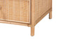 Lalo Modern Bohemian Natural Brown Rattan 1-Drawer Nightstand FredCo