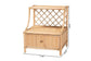 Lalo Modern Bohemian Natural Brown Rattan 1-Drawer Nightstand FredCo