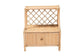 Lalo Modern Bohemian Natural Brown Rattan 1-Drawer Nightstand FredCo