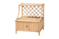 Lalo Modern Bohemian Natural Brown Rattan 1-Drawer Nightstand FredCo