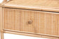 Lalo Modern Bohemian Natural Brown Rattan 1-Drawer Nightstand FredCo