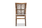 Laluna Modern Bohemian Grey Natural Rattan and Mahogany Dining Chair with Cushion FredCo
