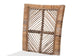 Laluna Modern Bohemian Grey Natural Rattan and Mahogany Dining Chair with Cushion FredCo