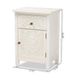 Lambert Classic and Traditional White Finished Wood 1-Drawer Nightstand FredCo