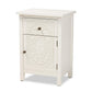Lambert Classic and Traditional White Finished Wood 1-Drawer Nightstand FredCo