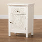 Lambert Classic and Traditional White Finished Wood 1-Drawer Nightstand FredCo