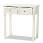 Lambert Classic and Traditional White Finished Wood 2-Drawer Console Table FredCo