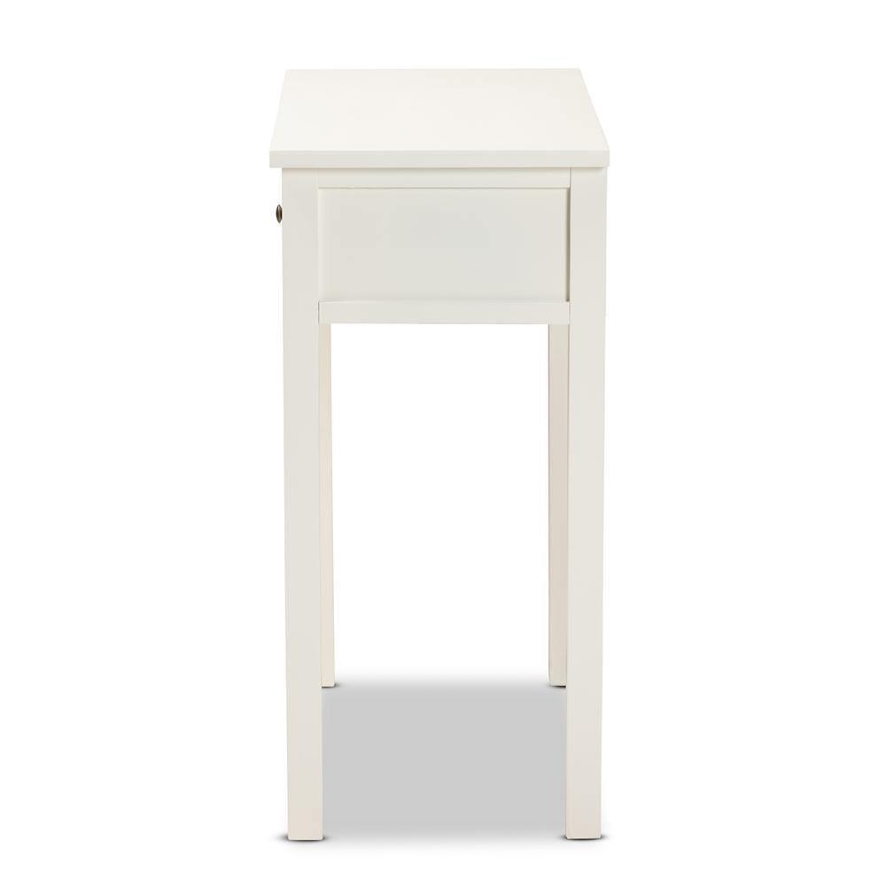 Lambert Classic and Traditional White Finished Wood 2-Drawer Console Table FredCo