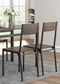 Lana 5-piece Dining Set Ark Brown and Matte Black 150505 Coaster FredCo