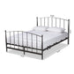 Lana Modern and Contemporary Black Finished Metal Full Size Platform Bed FredCo