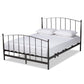 Lana Modern and Contemporary Black Finished Metal Full Size Platform Bed FredCo