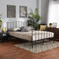 Lana Modern and Contemporary Black Finished Metal Full Size Platform Bed FredCo
