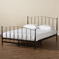 Lana Modern and Contemporary Black Finished Metal Full Size Platform Bed FredCo
