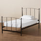 Lana Modern and Contemporary Black Finished Metal Twin Size Platform Bed FredCo