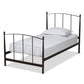 Lana Modern and Contemporary Black Finished Metal Twin Size Platform Bed FredCo