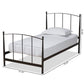 Lana Modern and Contemporary Black Finished Metal Twin Size Platform Bed FredCo