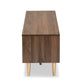 Landen Mid-Century Modern Walnut Brown and Gold Finished Wood TV Stand FredCo