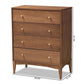 Landis Mid-Century Modern Ash Walnut Finished Wood 4-Drawer Chest FredCo