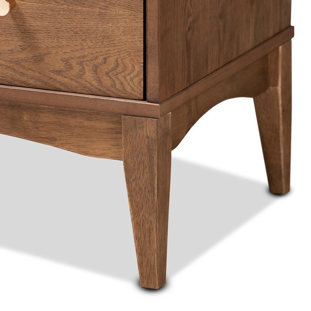 Landis Mid-Century Modern Ash Walnut Finished Wood 4-Drawer Chest FredCo