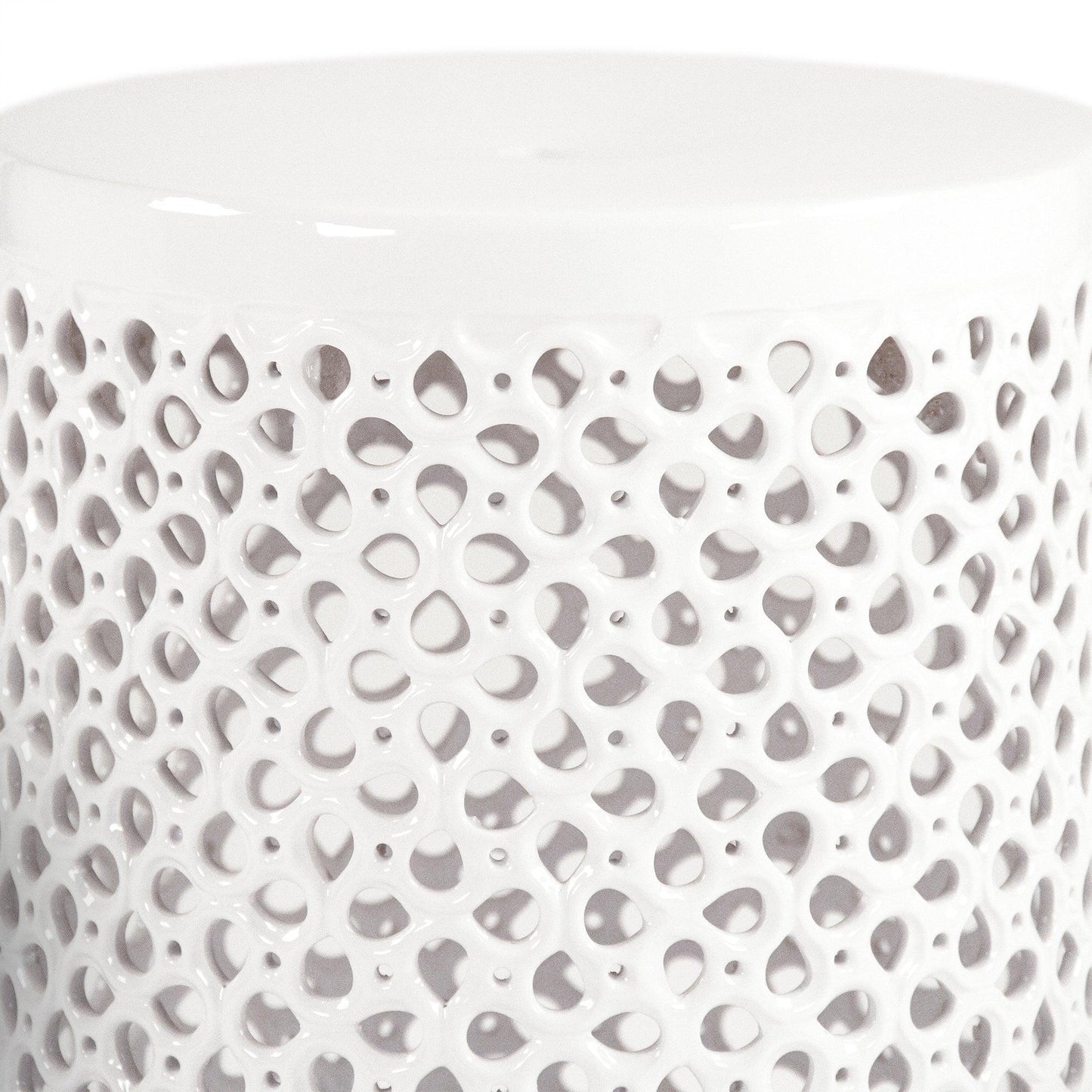 Lanie Garden Stool White JW001 White FredCo