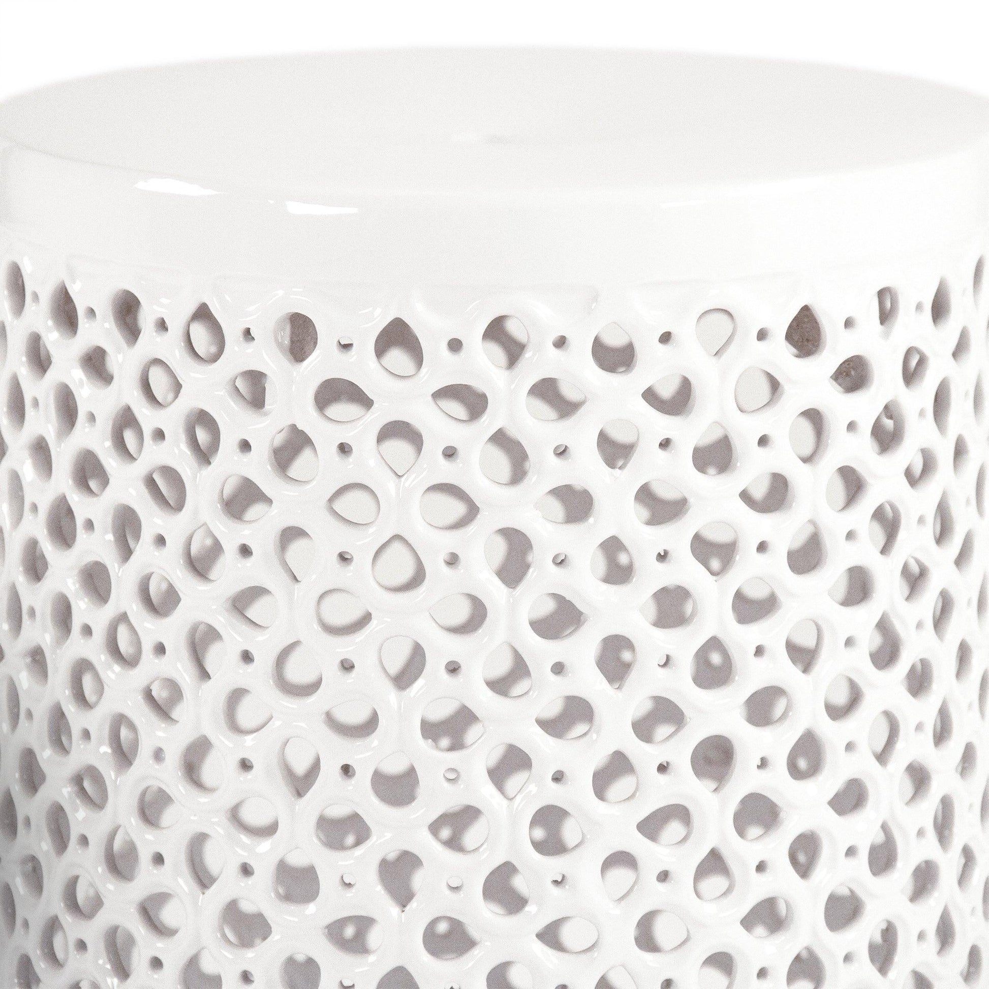 Lanie Garden Stool White JW001 White FredCo