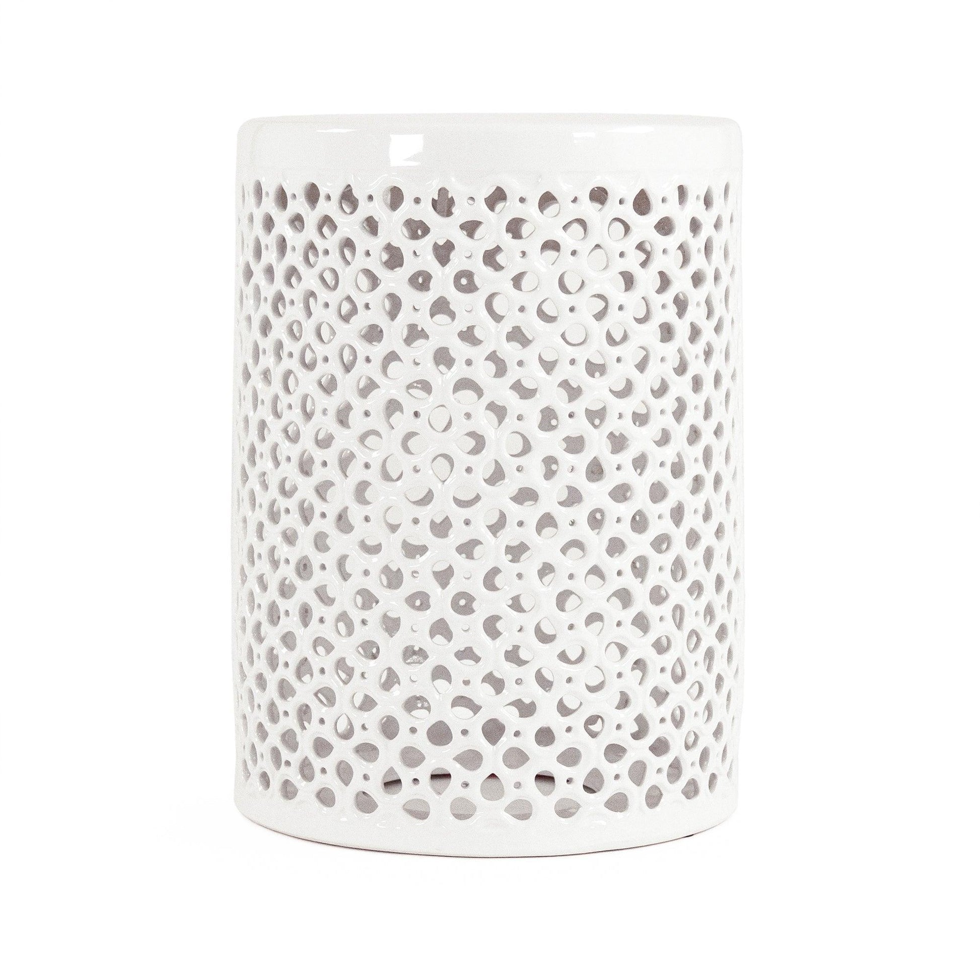 Lanie Garden Stool White JW001 White FredCo