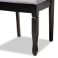 Lanier Modern and Contemporary Gray Fabric Upholstered Espresso Brown Finished Wood Dining Chair Set of 4 FredCo