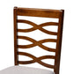 Lanier Modern and Contemporary Grey Fabric Upholstered and Walnut Brown Finished Wood 2-Piece Dining Chair Set FredCo