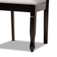 Lanier Modern and Contemporary Grey Fabric Upholstered Espresso Brown Finished Wood 2-Piece Dining Chair Set FredCo