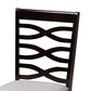 Lanier Modern and Contemporary Grey Fabric Upholstered Espresso Brown Finished Wood 2-Piece Dining Chair Set FredCo