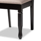 Lanier Modern and Contemporary Sand Fabric Upholstered Dark Brown Finished 2-Piece Wood Dining Chair Set FredCo