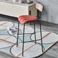 Lara Bar Stool w Wooden Back and Upholstered Seat CHMS024 BAR RED FredCo