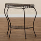 Laraine Modern and Contemporary Black Metal Outdoor Console Table FredCo