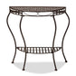Laraine Modern and Contemporary Black Metal Outdoor Console Table FredCo