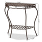 Laraine Modern and Contemporary Black Metal Outdoor Console Table FredCo