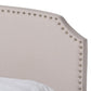 Larese Beige Fabric Upholstered 2-Drawer Queen Size Platform Storage Bed FredCo