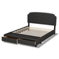 Larese Dark Grey Fabric Upholstered 2-Drawer Queen Size Platform Storage Bed FredCo