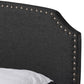 Larese Dark Grey Fabric Upholstered 2-Drawer Queen Size Platform Storage Bed FredCo