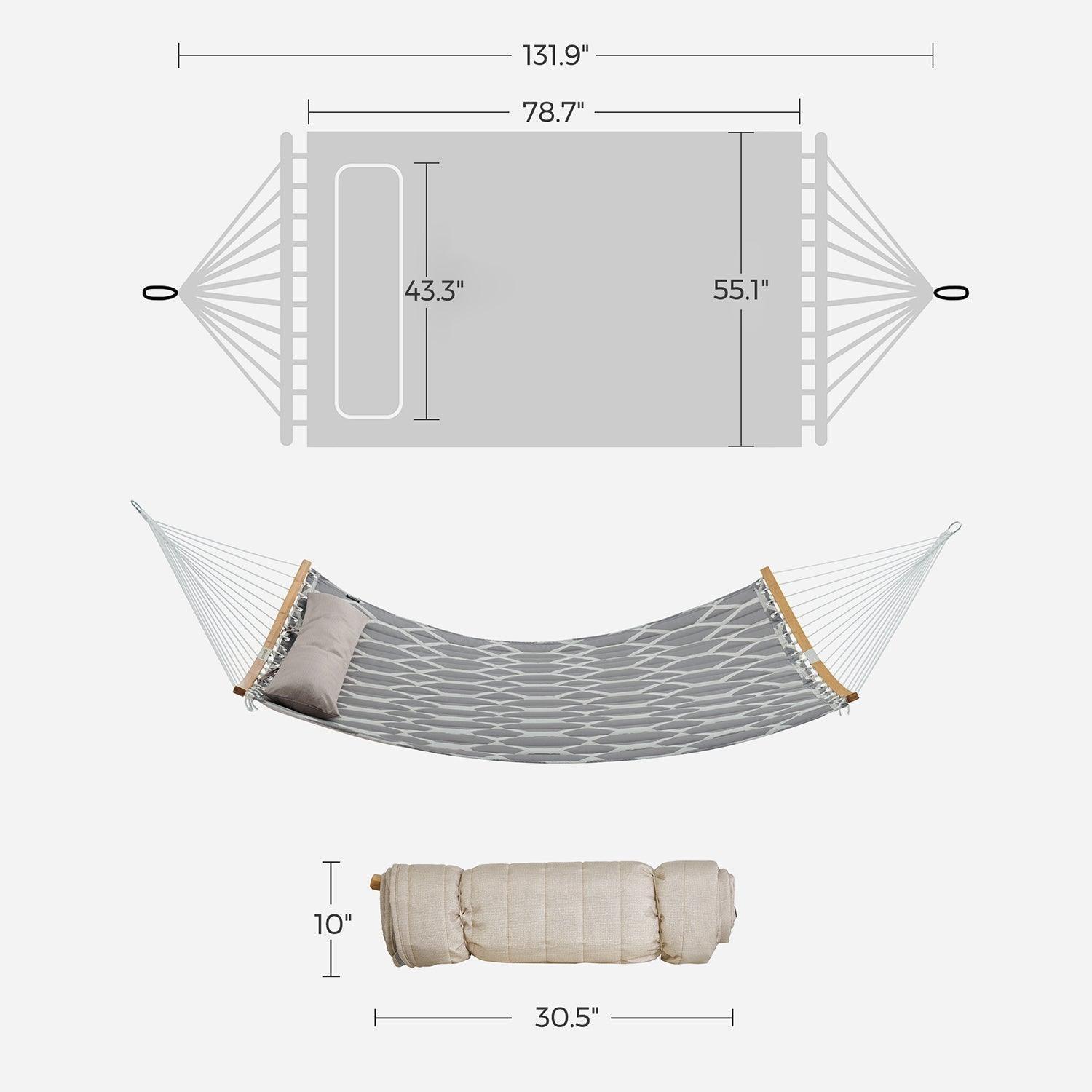 Large Gray Hammock for 2 People FredCo