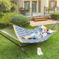 Large Hammock for Outdoor Blue and Beige Rhombus FredCo