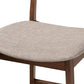 Larine Modern and Contemporary Light Grey Fabric Upholstered Walnut Finished 2-Piece Wood Counter Stool Set FredCo