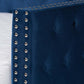 Larkin Modern and Contemporary Navy Blue Velvet Fabric Upholstered Full Size Daybed with Trundle FredCo