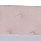 Larkin Modern and Contemporary Pink Velvet Fabric Upholstered Full Size Daybed with Trundle FredCo