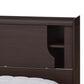 Larsine Modern and Contemporary Brown Finished Queen Size Platform Storage Bed FredCo