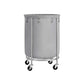 Laundry Basket with Wheels, Gray and Silver FredCo