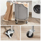 Laundry Basket with Wheels, Gray and Silver FredCo